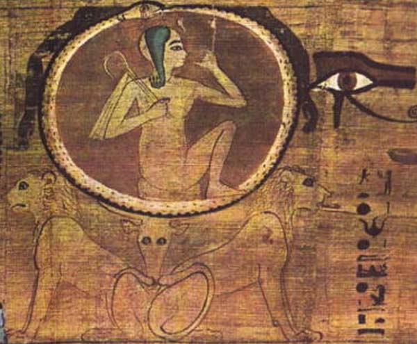 Horus Harpocrates in the Sun papyrus of dama