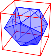 ipicture of a cuboctahedron flattened